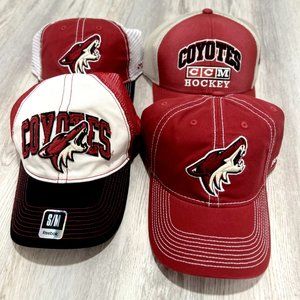 NHL Arizona Coyotes Reebok Men's Snapback & Strapback Lot of 4 Hats Adult NWT
